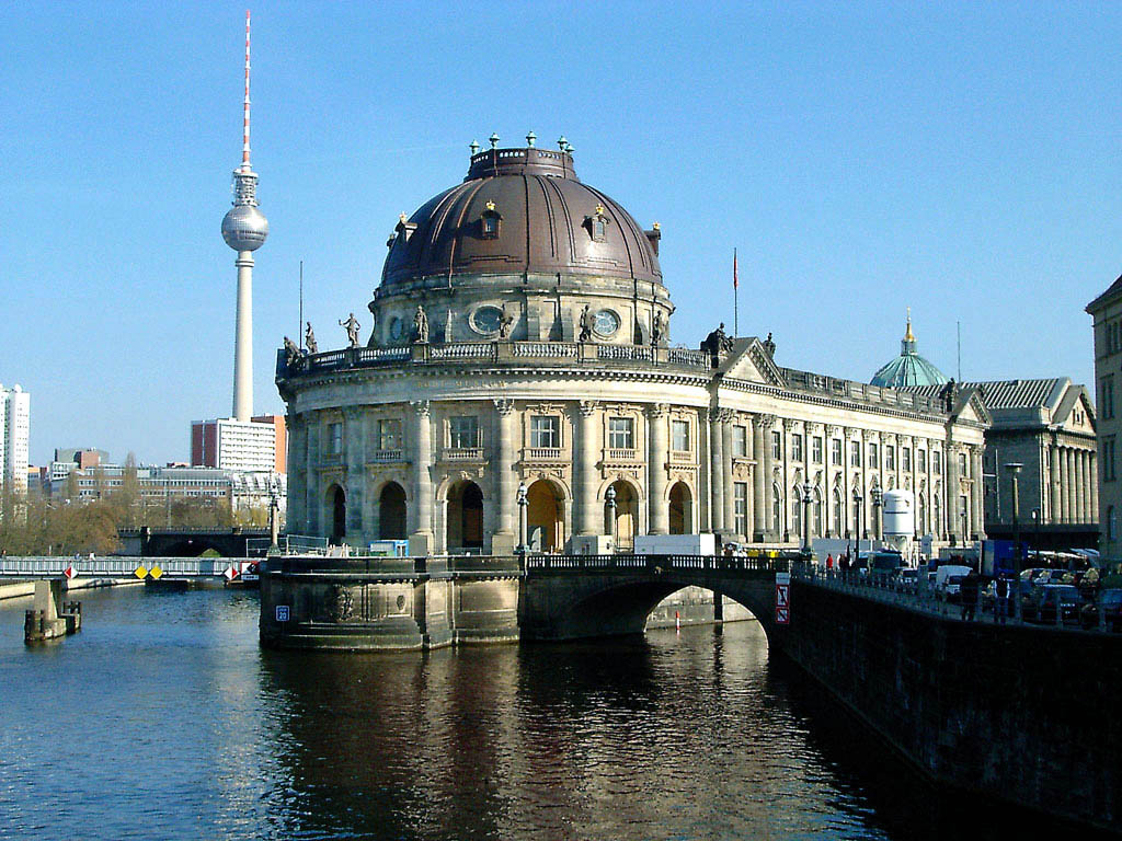 Beautiful Bode-Museum at Museum Island in river Spree