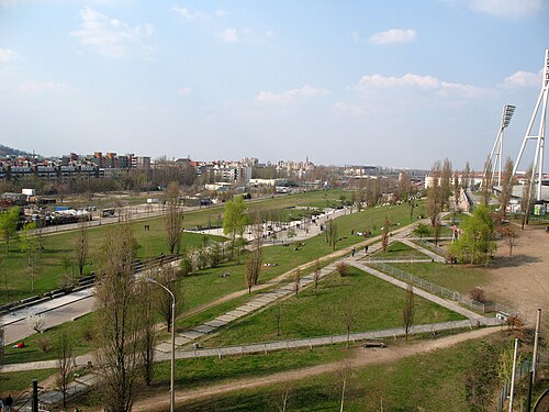 Mauerpark is a major area along the previous Berlin Wall 
