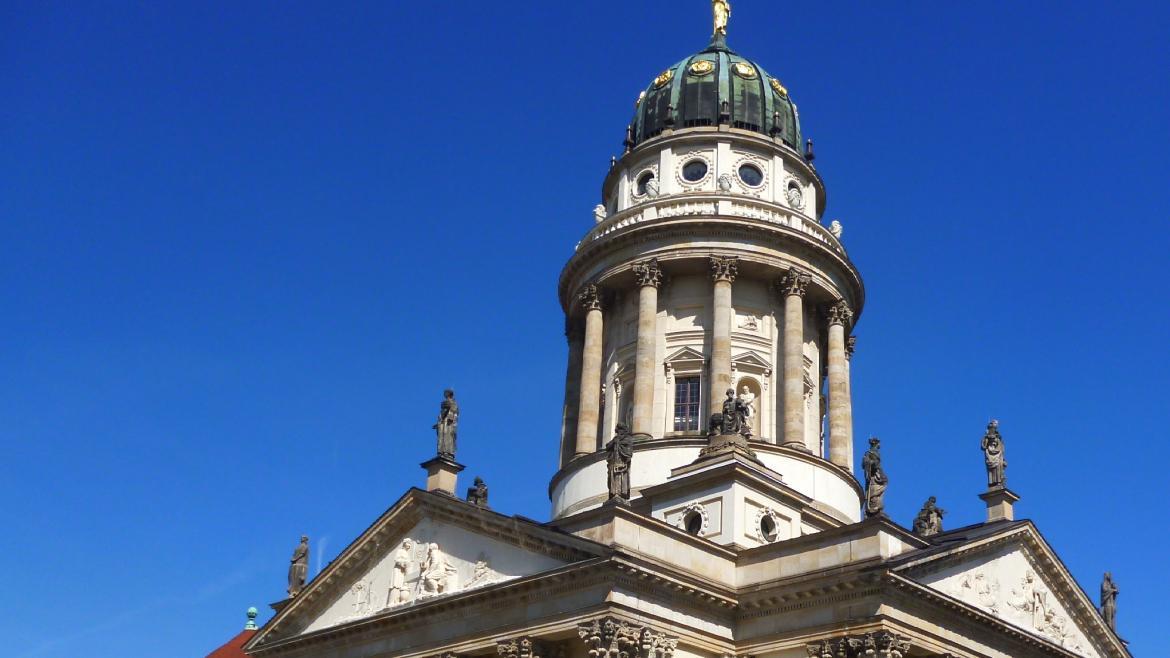 Picture of French Cathedral where the Huguenot Museum in Berlin is situated